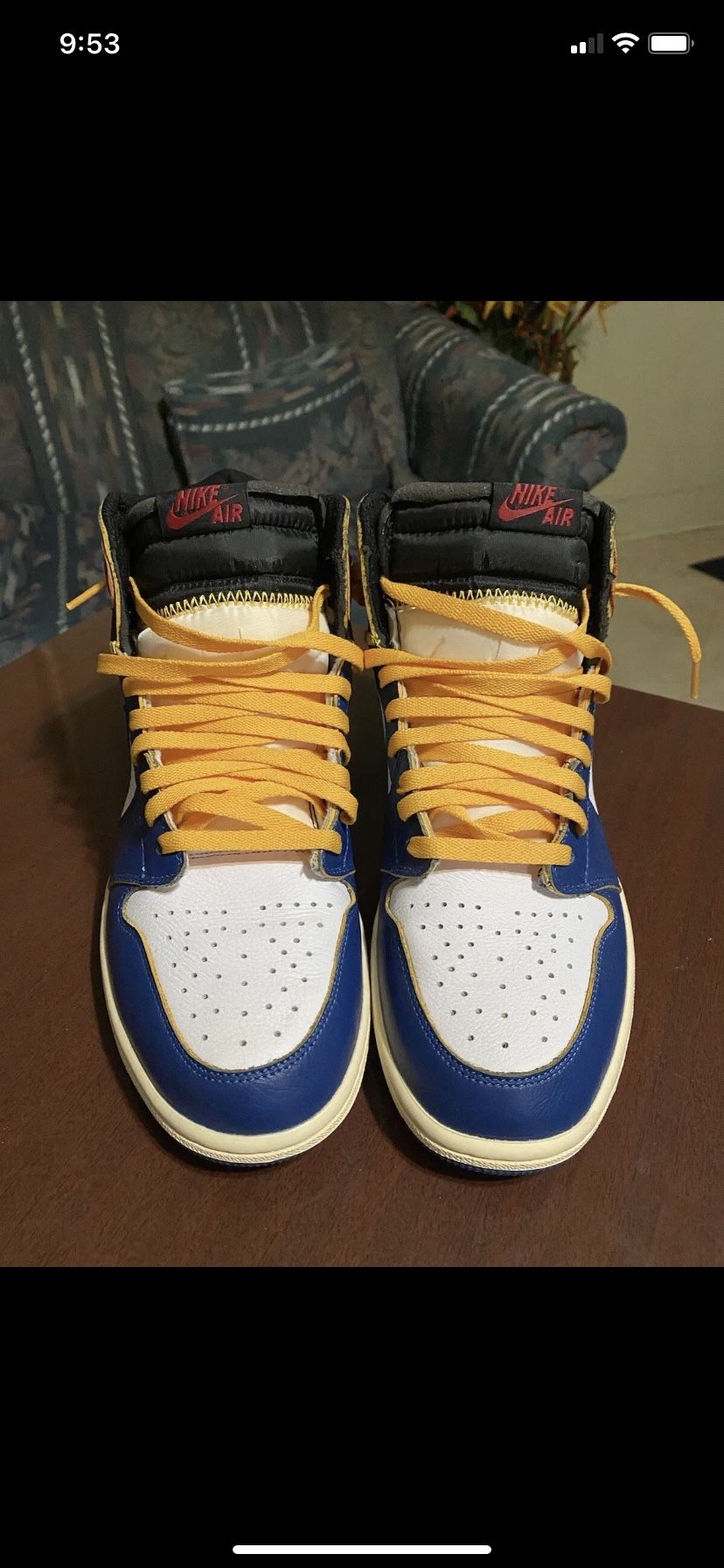 Jordan Retro High x Union Storm Blue 2018 Size 11