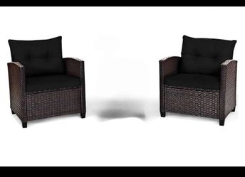 Brand new patio wicker chairs set Of two