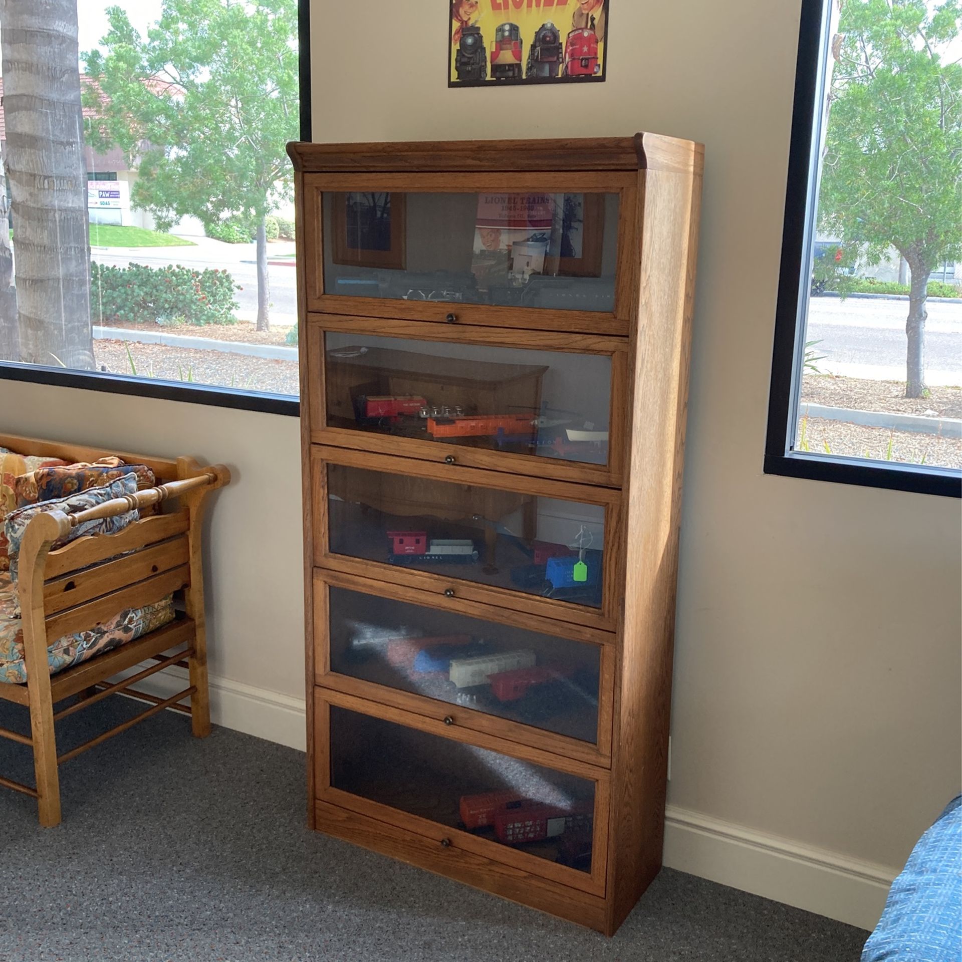 Oak Display Cabinet 