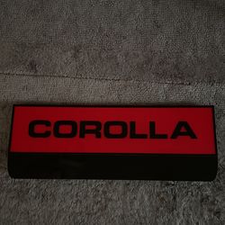 Early 80’ Corolla Sport Coupe Rear Identification Panel