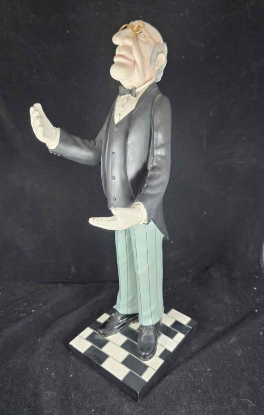 Bombay Company Wine Jeeves James The Butler Wine Alcohol Bottle Holder Statue 19"
