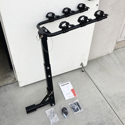 (NEW) $65 Tile Foldable 3-Bike Rack Mount Bicycle Carrier for 2” Hitch Trucks SUVs 110lbs Max 