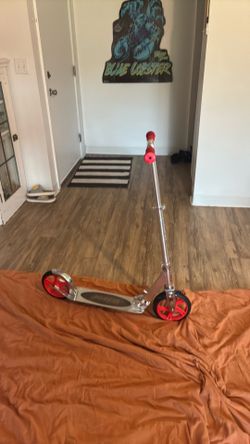 Red/chrome razor scooter