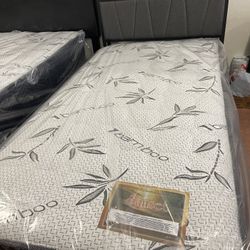 New Twin Size Bed With New Mattress Included 