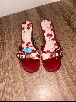 Cherry kitten heels