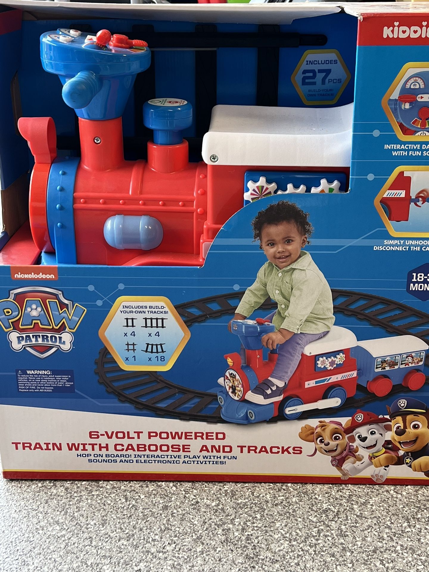 Paw Patrol Ride On Battery Powered Train New