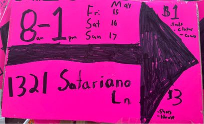 Yard sale 5/15-17  8am-1pm   Fri-Sun.  1321 Satariano Ln, 95355