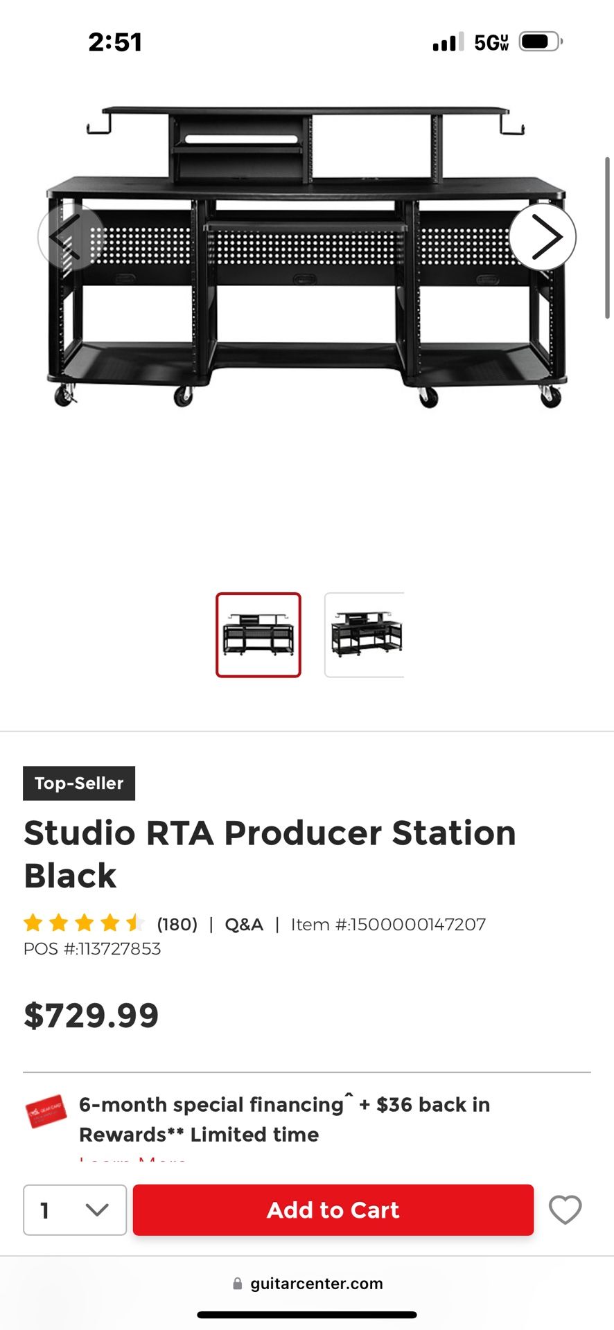STUDIO RTA Producer Station Good As NEW GUITAR CENTER 