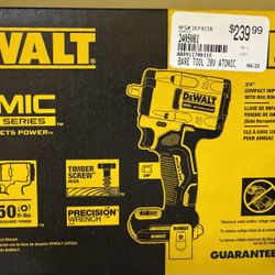 DEWALT ATOMIC 20V MAX* 1/2 in. Cordless Impact Wrench with Hog Ring Anvil (Tool Only) (DCF921B)