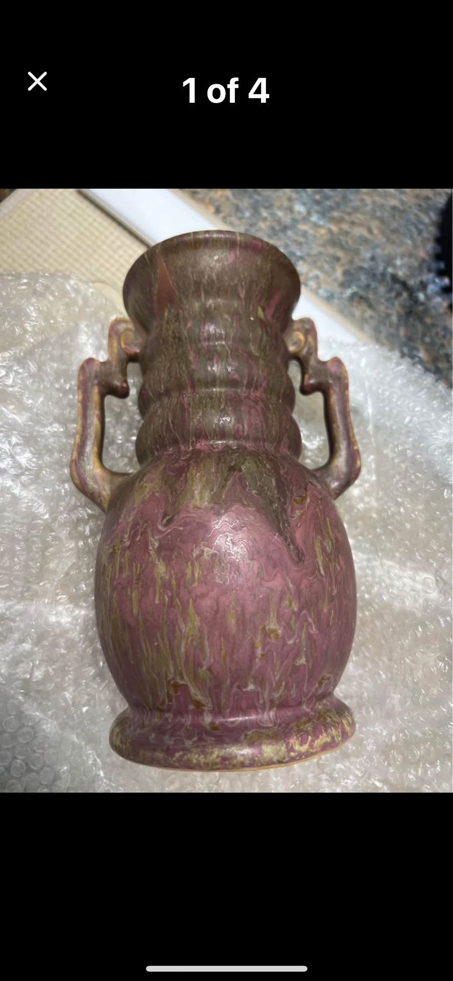 Roseville pottery vase circa 1914 to 1922
