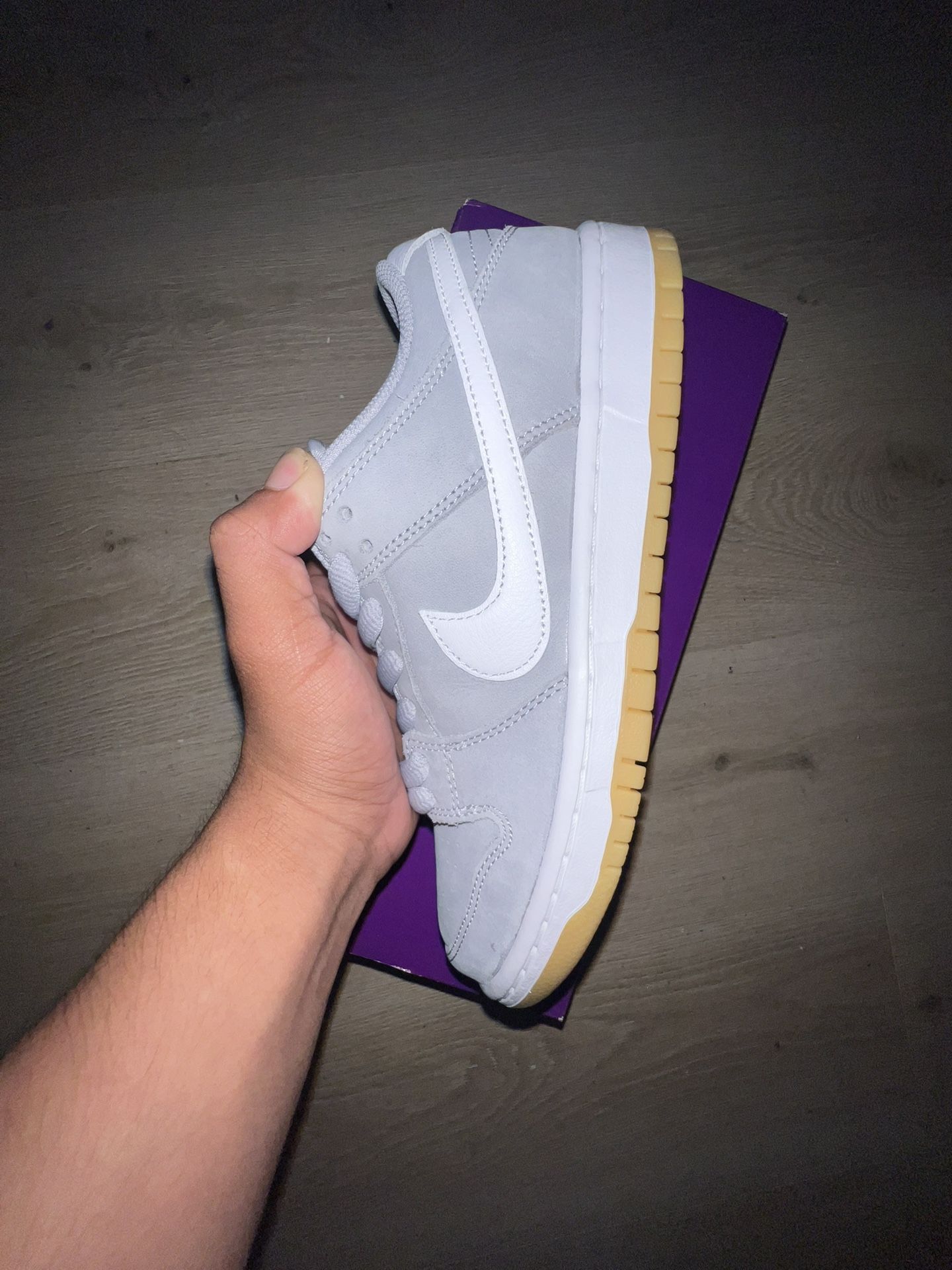 Nike SB Dunk Low Pro ISO “Orange Label Wolf Grey Gum”