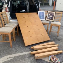 Table And Chairs $99 For All. 🍀🎈🍀 House Furniture, Real Wood Furniture. Dining Room And Kitchen Dining Furniture. 