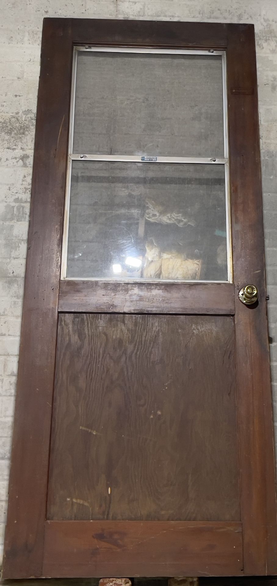 Vintage Southern Airs Glass Screened Exterior Door
