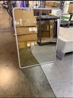24 in. W x 32 in. H Rectangular Recessed Medicine Cabinet with Mirror, Wall Mounted Bathroom Mirrored Medicine Cabinets white