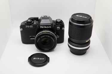 Nikon FG20 Film Camera with Nikkor 50mm and 35-104mm Telephoto