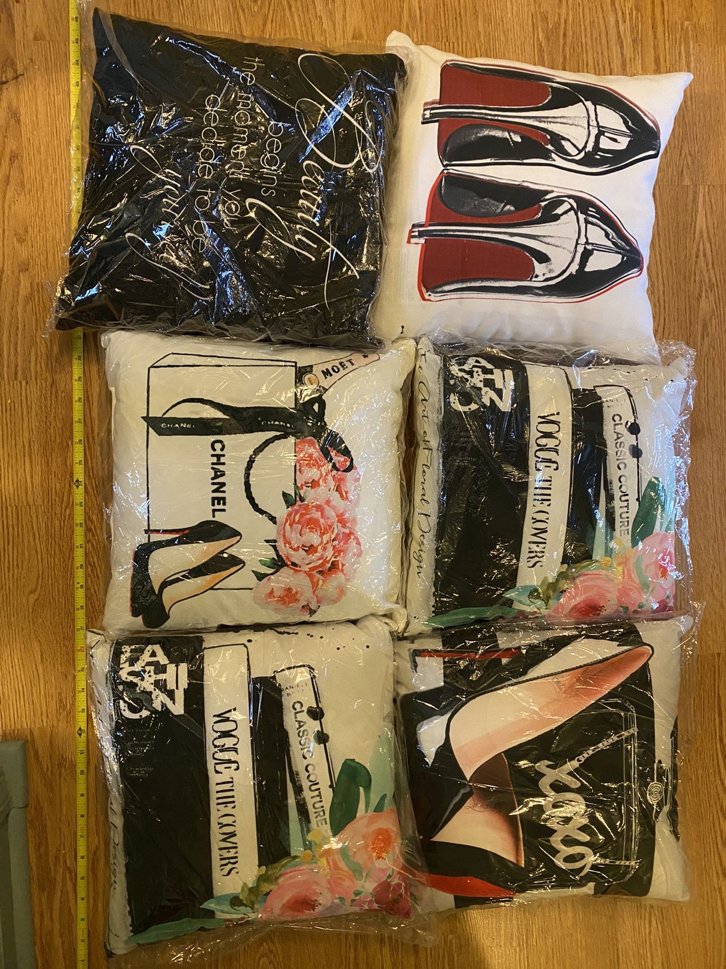 Pillows (all 6) 13” X 13”