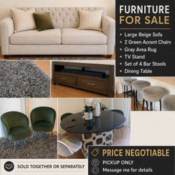 Furniture for Sale – Price Negotiable