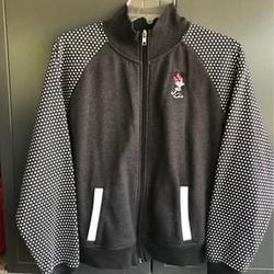 Dark Gray Disney Sweatshirt kids L/Adult S, Like New Still Fuzzy On The Inside With Mini Mouse 