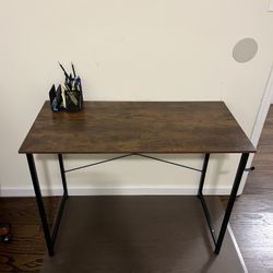 Desk Wood Computer Desk Brown 