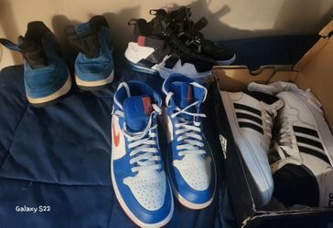 Selling a lot of 4 pre-owned men's sneakers. Great mix of classic Nike, Jordan, and Adidas styles!