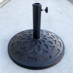 (NEW) $30 Patio Umbrella Base 19” Round Stand Outdoor Garden Market, Weight 30lbs