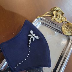 New Fashion luxury Jewelry embroidery Mask Elastic Reusable Washable Fashion Face Mask Face Decoration Women Jewelry Masks  New/Never used  Message me