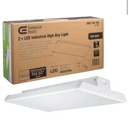 Commercial Electric 2 ft. 400-Watt Equivalent Integrated LED Dimmable White High Bay Light High Output 18,000 Lumens 5000K Daylight @A8-845