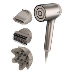 Shark HD120BRN Blow Dryer HyperAIR Fast-Drying with IQ 2-in-1 Concentrator, Styling Brush, and Curl-Defining Deep Diffuser Attachment Brand New In Box