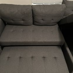Couch/pull out Bed, Gray