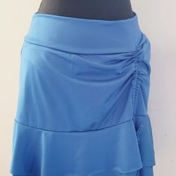 Women large Skirt Tini Bathing Suit Bottom. Blue