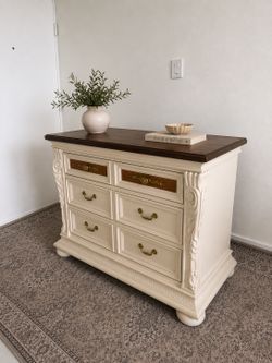 Vintage Refinished Solid Wood Dresser
