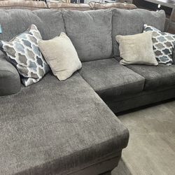 Grey Sectional Couch With Pillows