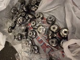 Bunch of silver knobs