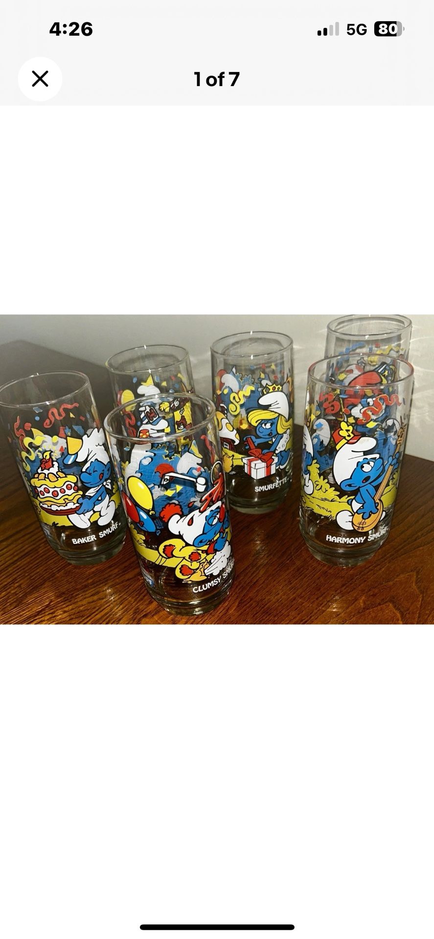 Vintage Smurfs Tumblers Excellent Condition 