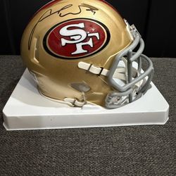 Fred Warner Signed San Fransisco 49ers Mini Helmet 