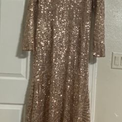Rose Gold Prom Dress Size 12 