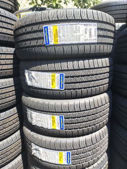 215/55/17 Goodyear, set of four tires installed and balanced, set de 4 llantas instaladas y balanceadas