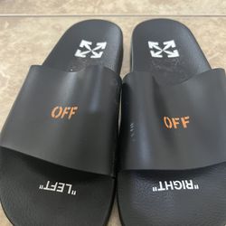 Off-White Logo Flat Pool Sandals