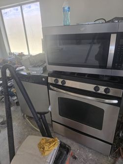 Stove microwave and dishwasher