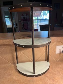 Rustic Painted 3 Tier Wooden Shelves