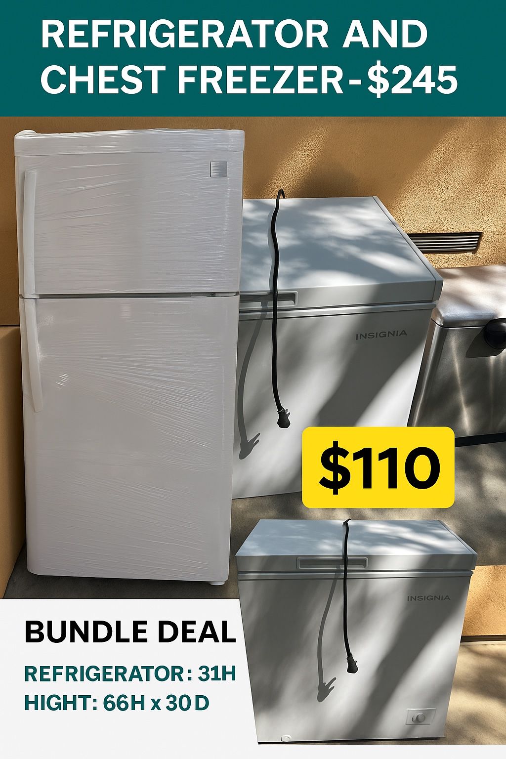 Fridge And Freezer Combo