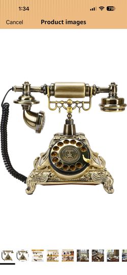 Retro Rotary Phone Vintage, Corded Telephone Old Fashion Antique 1960s Style Landline Decor Phone for Home House Office Hotel Decoration with Function