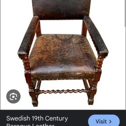 Baroque  Leather  ArmChair 