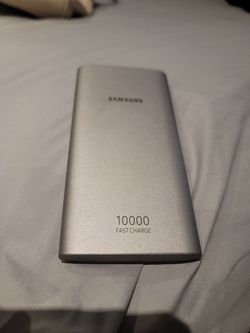 Samsung EB-P1100B Silver Dual USB 10000mAh Battery Fast Charging Slim Power Bank