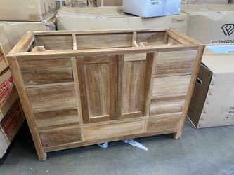 Projects cabinet 48” solid teak.