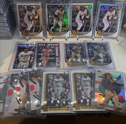 (15) Fernando Tatis Jr Padres cards Bowman topps chrome finest refractors and mojo