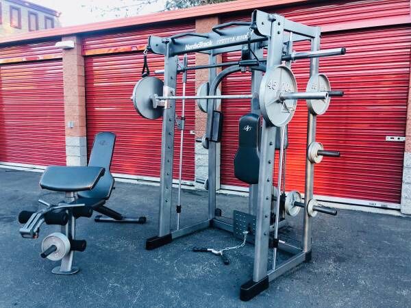 Nordic Track smith machine Bench Press w/ 255LBS of Weights