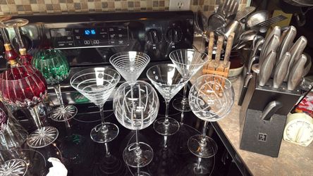 Mikasa wine and martini glasses