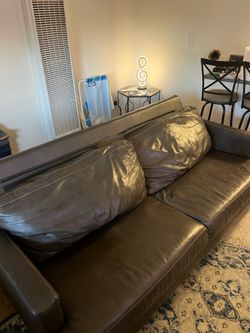 Leather Brown Couch