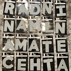 4in Galvanized Metal Letters (20 total) (BRAND NEW)